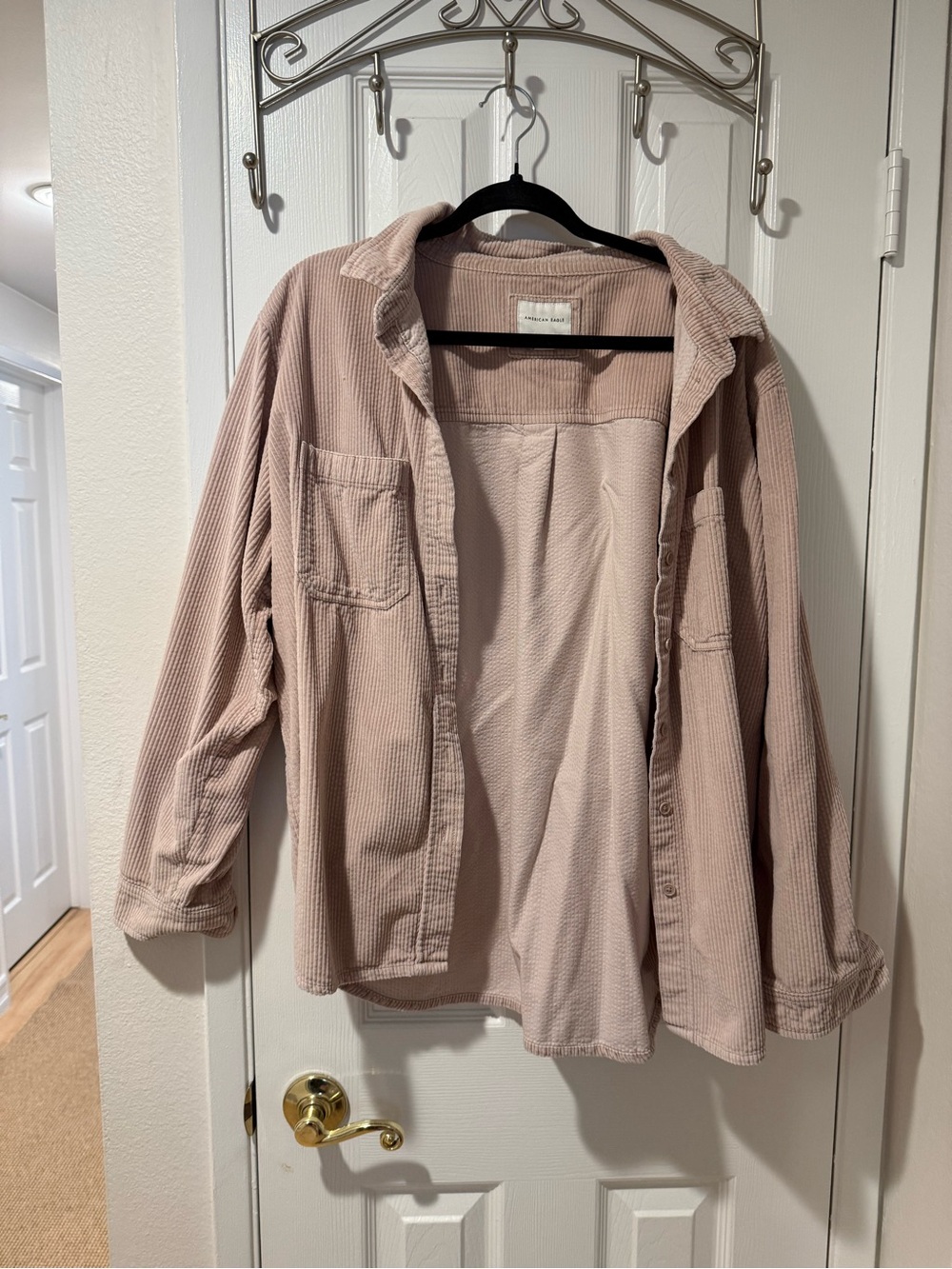 American Eagle Outfitters Dusty Pink Corduroy Utility Jacket